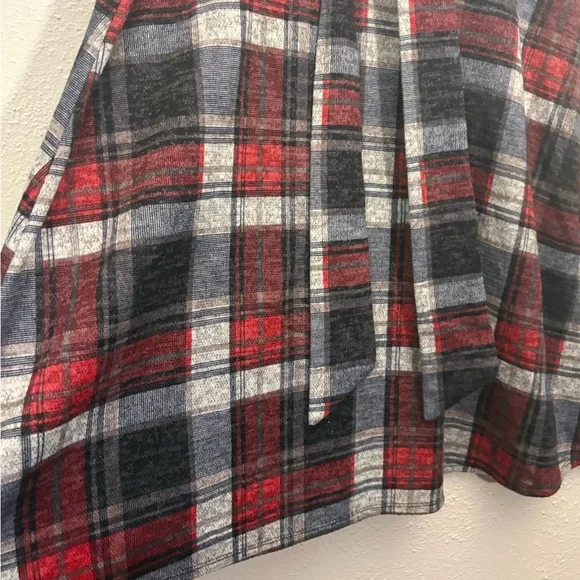 NYCC New York Clothing Co Plaid Midi Skirt Multicolor Womens Sz M Elastic Waist - Picture 3 of 6